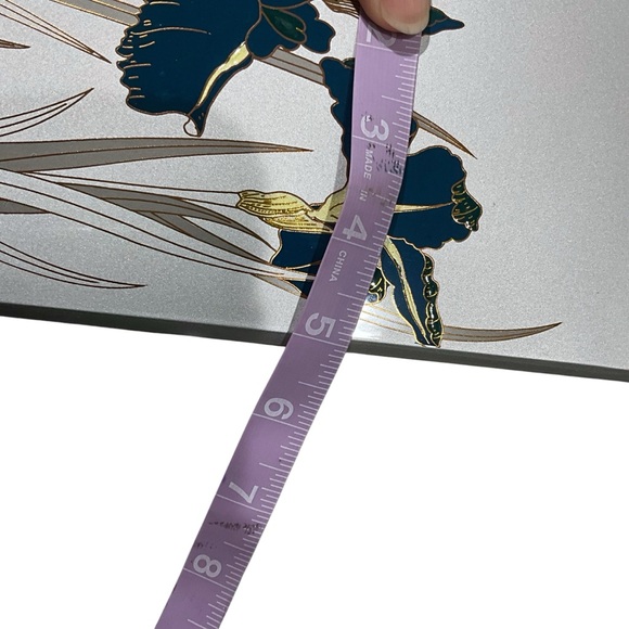 Vintage Made In Japan Royal Iris Lacquerware Address Book Unused Silver Blue NIB - Picture 10 of 10